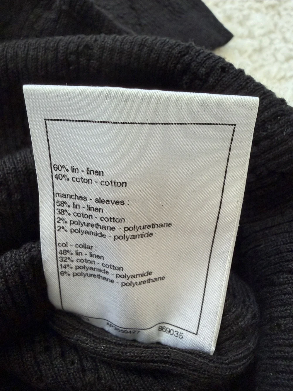 Chanel cotton/linen short sleeve top